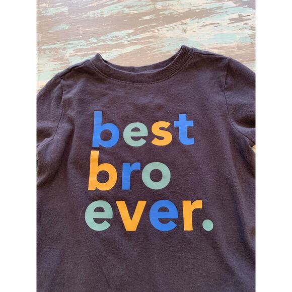 18-24 Months Old Navy Boys Long Sleeve Navy Blue Tshirt "best bro ever." - Picture 3 of 7